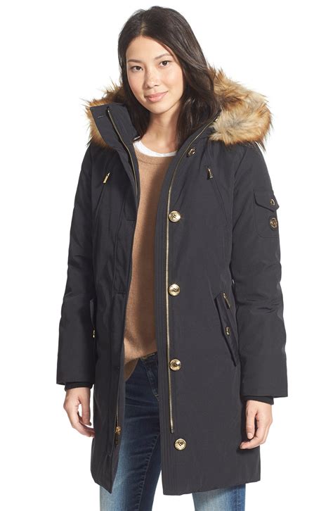 michael kors trim down & feather fill snorkel parka|michael kors puffer jacket.